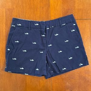 Shark Embroidered Shorts